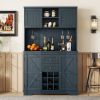 Coffee Bar Cabinet Kitchen Cabinet with Storage, Farmhouse Wine Cabinet with Drawers shelves and cabinets