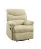 Beige Recliner with Pillow Top Armrest