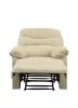 Beige Recliner with Pillow Top Armrest