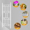 Garden Trellis 28"W x 75"H for Climbing Plants, Vinyl Trellis Indoor Outdoor Plant Support for Vines, Flowers, Vegetables, White