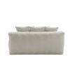 COOLMORE Chenille 2-seater lazy sofa With 5 back pillows,Comfy Sofa- Deep Seat Couch for Living Room,Club (White)