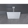 12 Inch High Pressure Rain Shower Head, 304 Stainless Steel Square Shower Head with Self-Cleaning Nozzle, Full Body Coverage