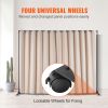 VEVOR Room Divider, 8 ft x 10 ft Portable Panel Room Divider with Wheels Curtain Divider Stand, Room Divider Privacy Screen for Office, Bedroom