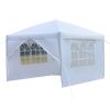 3 x 3m Two Doors & Two Windows Practical Waterproof Right-Angle Folding Tent White