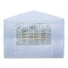 3 x 3m Two Doors & Two Windows Practical Waterproof Right-Angle Folding Tent White