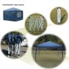 3 x 3m Two Doors & Two Windows Practical Waterproof Right-Angle Folding Tent Blue