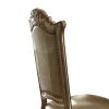 Bone and Gold Patina Side Chair with Nailhead Trim (Set of 2)