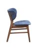 Blue and Walnut Padded Side Chair (Set of 2)