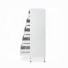 White 5-Drawer Chest with Single Handles