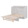 Full Size Murphy Bed with Large Drawers,White