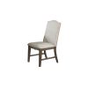 Traditional Formal 2pc Side Chairs Upholstered Back Oak Finish Wooden Legs Dining Room Furniture Nailhead Trims Dining Chairs