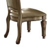 Bone and Gold Patina Side Chair with Nailhead Trim (Set of 2)