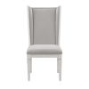 Light Grey and Weathered White Padded Side Chair (Set of 2)