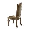 Bone and Gold Patina Side Chair with Nailhead Trim (Set of 2)