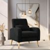 Mid-Century Modern Accent Chair, Upholstered Armchair Living Room Chair, Comfy Single Sofa Chair with Metal Legs