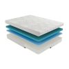 10" Queen Mattress Breathable Cool Gel Memory Foam Mattress, White, Mattress in a Box, Comfort Mattress