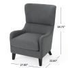 Modern Upholstered Armchair with Solid Leg, Leisure Single Sofa Chair for Living Room Bedroom Reading and Studio