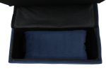 Modern Lift Top Storage Bench with Pull-out Bed 1pc Dark Blue Velvet Tufted Solid Wood Furniture