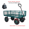 Utility Garden Cart Heavy Duty Wagon w/ Pneumatic Tires Removable Sides