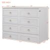 Full Size Murphy Bed with Large Drawers,White