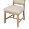 TREXM Retro Style Dining Chair Set with 4 Upholstered Chairs for Dining Room and Living Room (Natural Wood Wash)