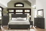 Charcoal Gray Finish Full Bed 1pc Transitional Style Wooden Bedroom Furniture Panel Bed