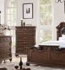 Antique Cherry / Antique Walnut Wooden 1pc Chest Of Drawers Storage Bedroom Furniture Unique Design