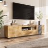 70'' Modern TV Stand with 3 Cabinets& Drawer, Entertainment Center for TVs up to 80'', Color Matching Television Console for Living Room, Bedroom