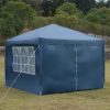 3 x 3m Two Doors & Two Windows Practical Waterproof Right-Angle Folding Tent Blue