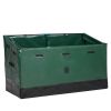 130 Gallon Waterproof Deck Box, Portable Outdoor PVC Storage Box for All Weather, Perfect for Camping Boat Garden Poolside Yard, Green