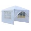 3 x 3m Two Doors & Two Windows Practical Waterproof Right-Angle Folding Tent White