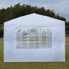 3 x 3m Two Doors & Two Windows Practical Waterproof Right-Angle Folding Tent White