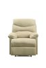 Beige Recliner with Pillow Top Armrest