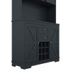 Coffee Bar Cabinet Kitchen Cabinet with Storage, Farmhouse Wine Cabinet with Drawers shelves and cabinets