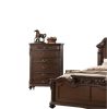 Antique Cherry / Antique Walnut Wooden 1pc Chest Of Drawers Storage Bedroom Furniture Unique Design