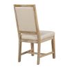 TREXM Retro Style Dining Chair Set with 4 Upholstered Chairs for Dining Room and Living Room (Natural Wood Wash)