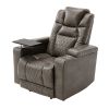 Power Motion Recliner with USB Charging Port and Hidden Arm Storage