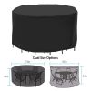 Circular Table Cover UV Water Resistant Outdoor Furniture Protector For Small Round Table Chairs Set