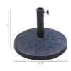 18" 26 lbs Round Resin Umbrella Base Stand Market Parasol Holder with Beautiful Decorative Pattern & Easy Setup, for Œ¶1.5", Œ¶1.89" Pole, for Lawn