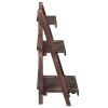 3 Tier Outdoor Wood Design Folding Display Flower Stand