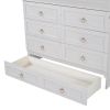 Full Size Murphy Bed with Large Drawers,White