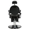 Professional Hydraulic Lift Salon Barber Chair, Hair Beauty Equipment, Modern Styling Salon chair - Black XH