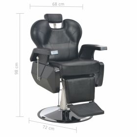 vidaXL Barber Chair Black 28.3"x26.8"x38.6" Faux Leather (Option: as picture)