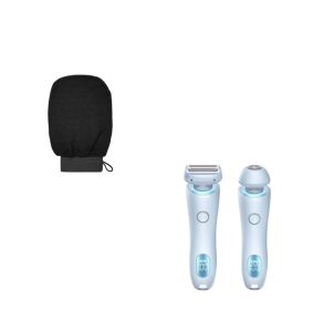 2 In 1 Hair Removal Epilator USB Rechargeable Trimmer Women Body Razor Face Leg Armpit Bikini Hand Pubic Shaver Hair Remover (Option: Blue Set-USB)