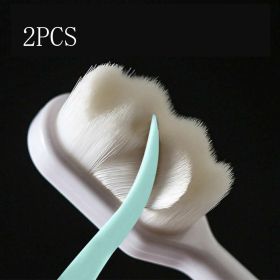 Ultra-fine Toothbrush Super Soft Bristle Deep Cleaning Brush Portable For Oral Care Tools Teeth Care Oral Cleaning Travel (Option: 2pcs Wavy mixed)