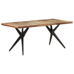 vidaXL Dining Table 70.9"x35.4"x29.9" Solid Reclaimed Wood (Option: as picture)