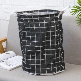 Household cloth dirty clothes basket (Option: Black square)