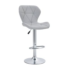 Luxe Swivel Elegance Set of Two Stools (Color: Gray)