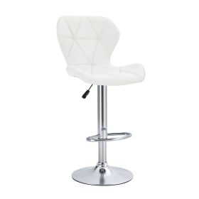 Luxe Swivel Elegance Set of Two Stools (Color: White)