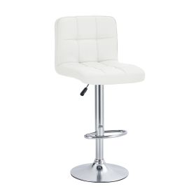 Mirage Chrome Couture Counter Set of Two Stools (Color: White)